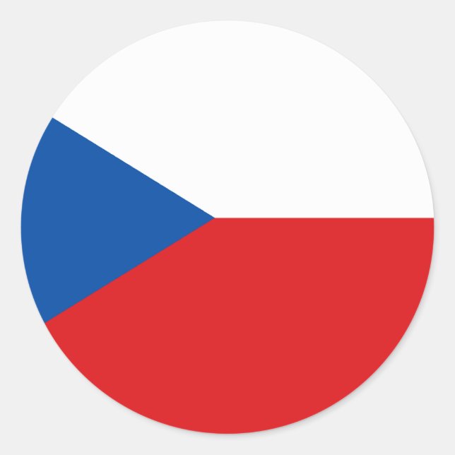 Czech Flag T-shirts and Gifts Classic Round Sticker (Front)