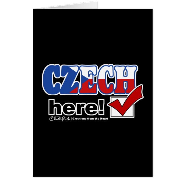 Czech Here (Dark) (Front)