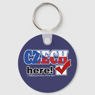 Czech Here (Dark) Keychain