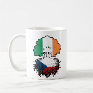 Czech Irish Ireland Tree Roots Flag Coffee Mug