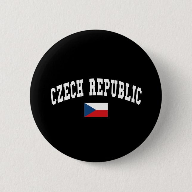 CZECH REPUBLIC 2 INCH ROUND BUTTON (Front)