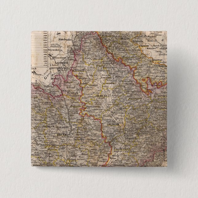 Czech Republic 2 Inch Square Button (Front)