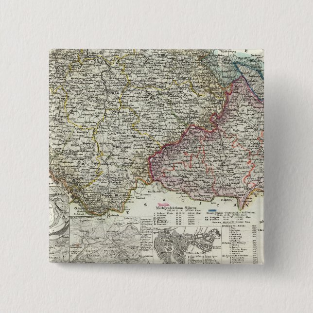 Czech Republic 2 Inch Square Button (Front)