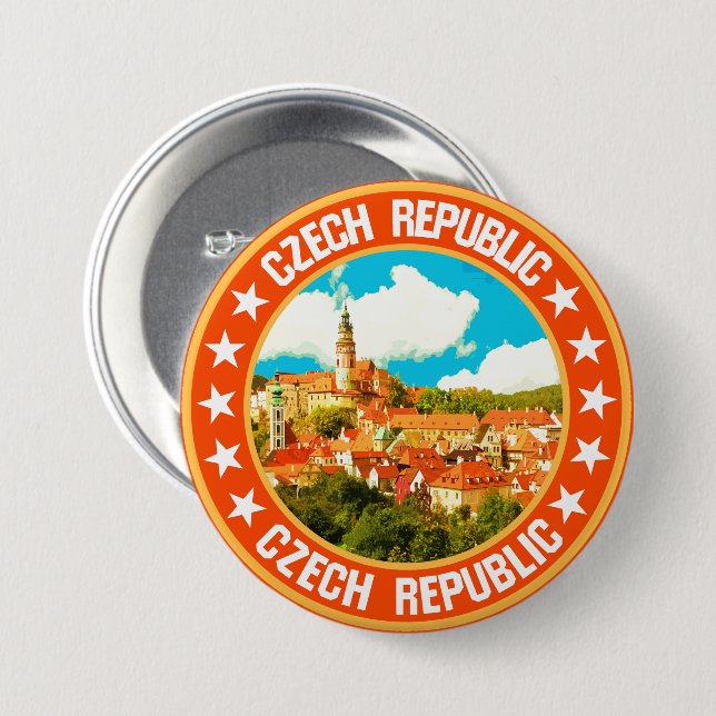 Czech Republic                                     3 Inch Round Button (Front & Back)