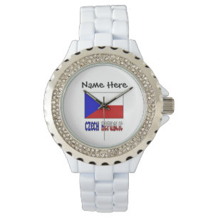 Czech Republic and Czech Flag Personalized Watch