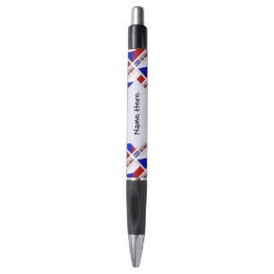 Czech Republic and Czech Flag Tiled Personalized  Pen