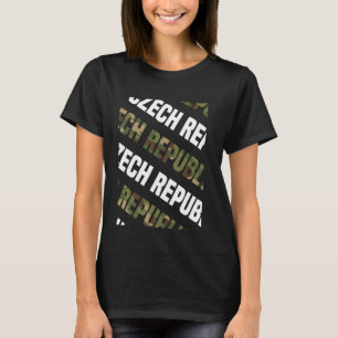 Czech Republic Camo Pattern Green Camouflage T-Shirt