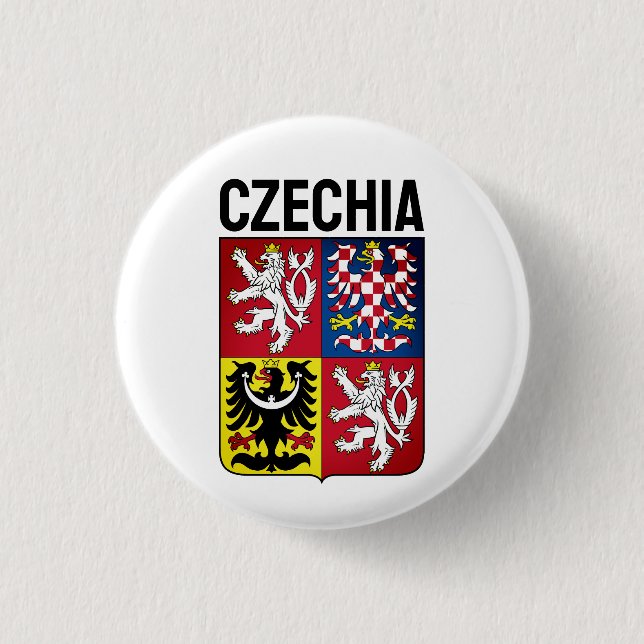 Czech Republic coat of arms 1 Inch Round Button (Front)