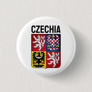 Czech Republic coat of arms 1 Inch Round Button