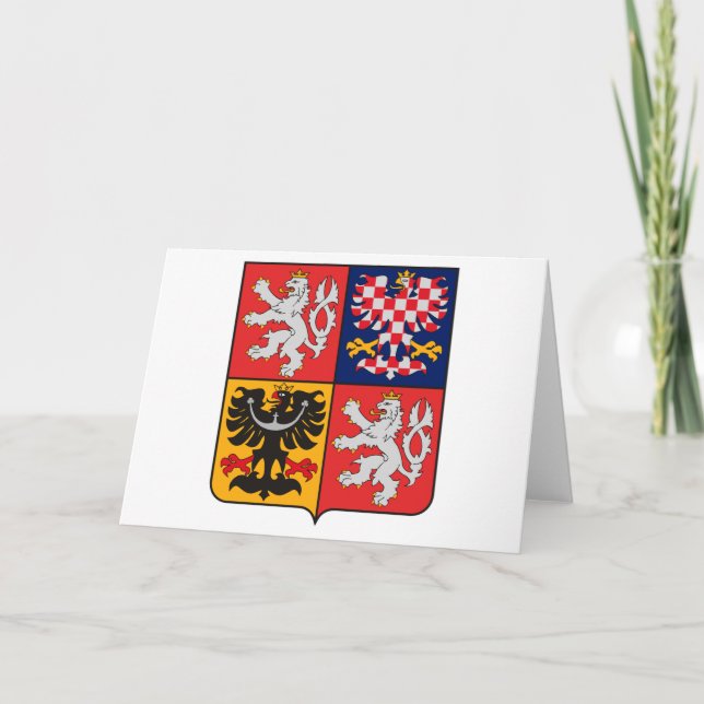 Czech Republic Coat of Arms Greeting Card (Front)