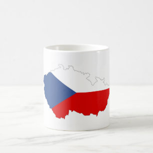 czech republic country flag map coffee mug