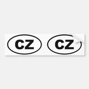 Czech Republic CZ European oval Bumper Sticker