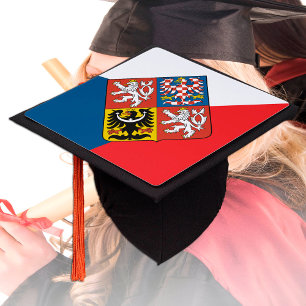 Czech Republic & Czech Flag - Students /University Graduation Cap Topper