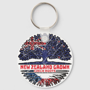 Czech Republic Czech New Zealander New Zealand Keychain