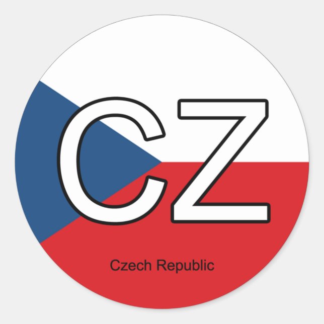 Czech Republic Euro Sticker (Front)