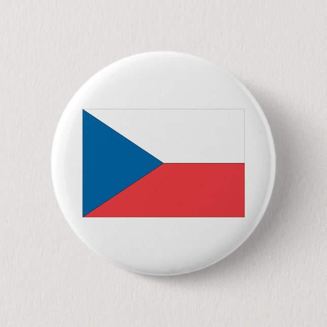 Czech Republic Flag 2 Inch Round Button (Front)
