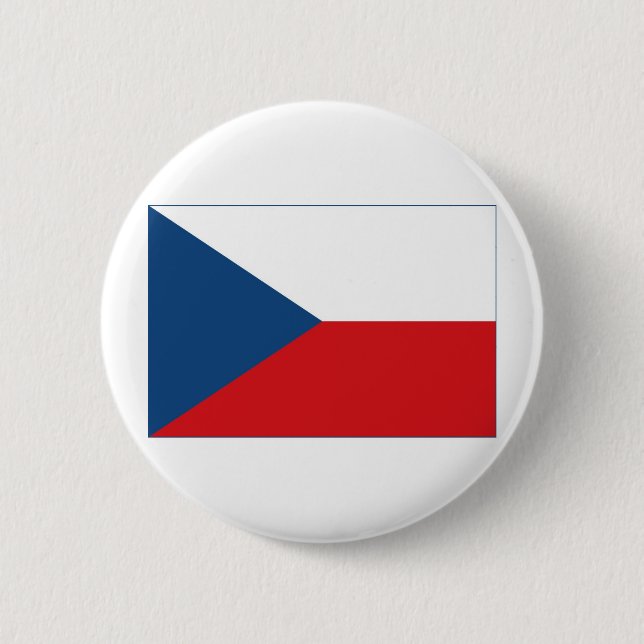 Czech Republic Flag 2 Inch Round Button (Front)