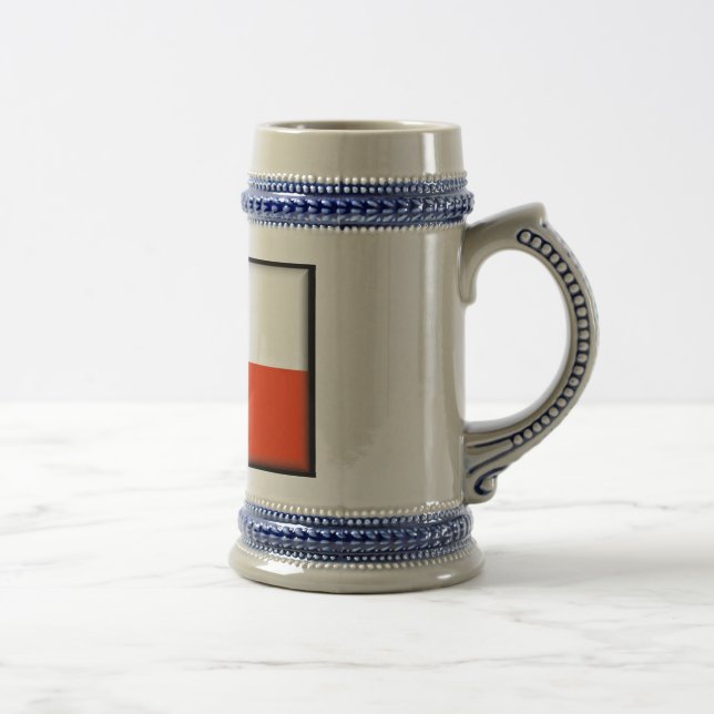 Czech Republic Flag Beer Stein (Right)