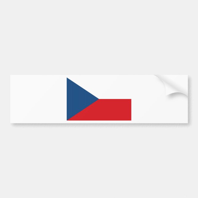 Czech Republic Flag Bumper Sticker (Front)