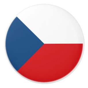 Czech Republic Flag Ceramic Knob