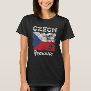 Czech Republic Flag Distressed  Men Women Kids  Cz T-Shirt