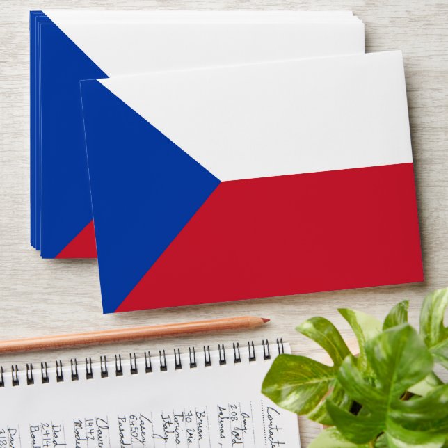 Czech Republic flag Envelope (Stacked)