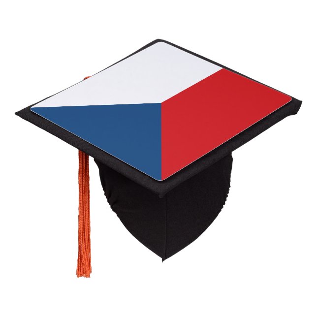 Czech Republic Flag Graduation Cap Topper (Angled)