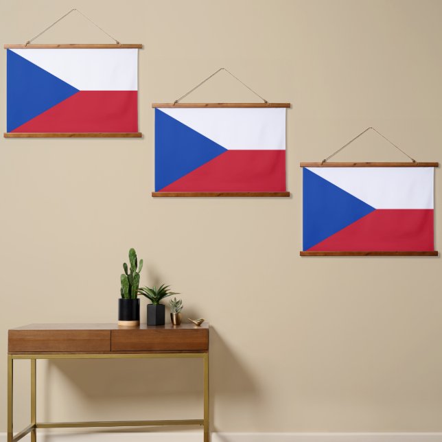 Czech Republic flag Hanging Tapestry (Asymmetrical)