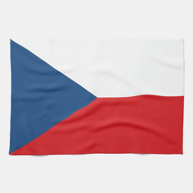 Czech Republic Flag Kitchen Towel (Horizontal)