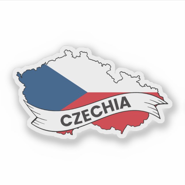 Czech Republic Flag Map (Front)