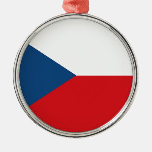 Czech Republic Flag Metal Ornament