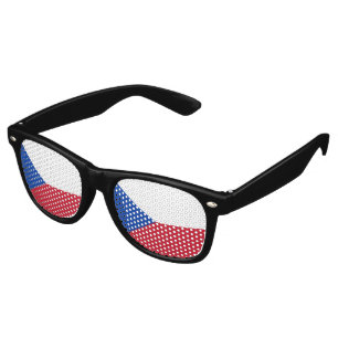 Czech Republic flag Retro Sunglasses