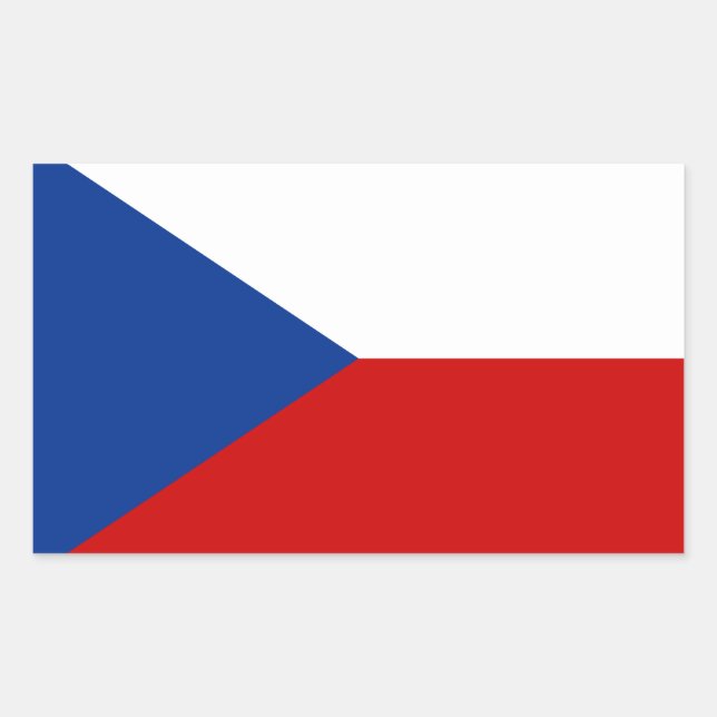 Czech Republic Flag Sticker (Front)