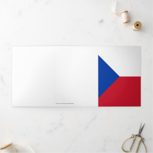 Czech Republic flag Tri-Fold Card