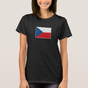 Czech Republic Flag With Vintage Czech National Co T-Shirt