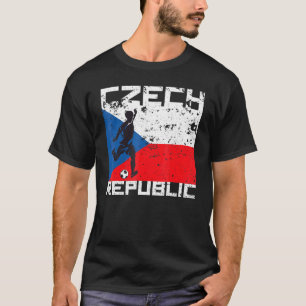 Czech Republic Football Soccer Fan Jersey Flag Cze T-Shirt