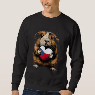Czech Republic Guinea Pig Czech Flag Heart Czech P Sweatshirt