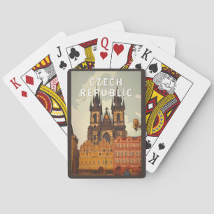 Czech Republic Illustration Travel Art Vintage Playing Cards