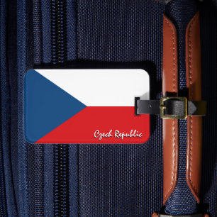 Czech Republic Luggage Tags, patriotic Czech Flag Tag