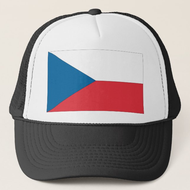 Czech Republic National Flag Trucker Hat (Front)