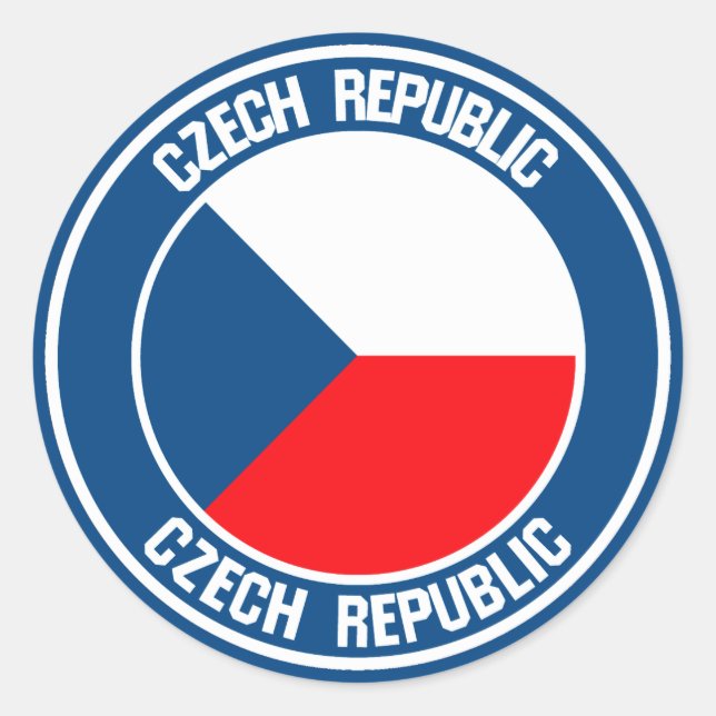 Czech Republic Round Emblem Classic Round Sticker (Front)