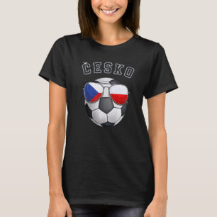 Czech Republic Soccer Fan Sunglass Football Czech  T-Shirt