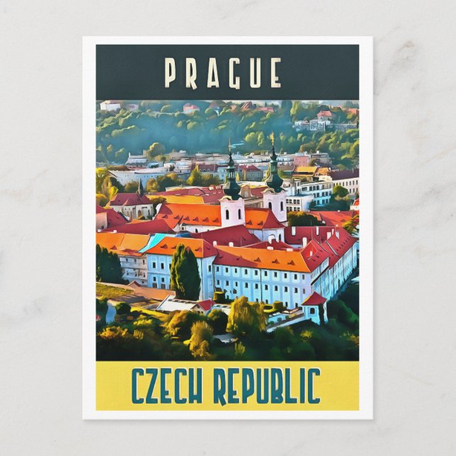 Czech Republic Tourism Poster Postcard (Front)