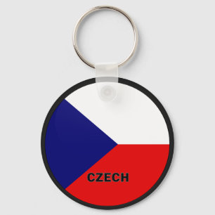 Czech Roundel quality Flag Keychain