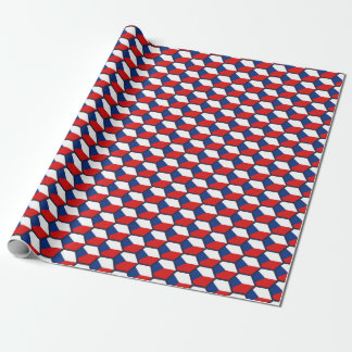 Czechia Flag Honeycomb Wrapping Paper