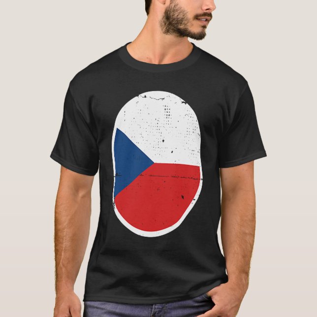 Czechia Flag Proud Czech T-Shirt (Front)