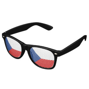 Czechia Flag Retro Sunglasses