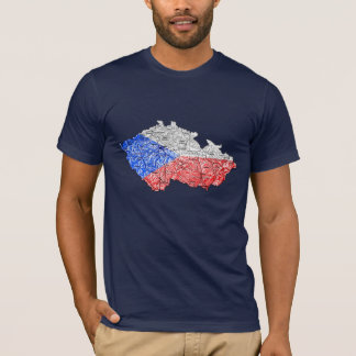 Czechia Flagcolor Map T-Shirt