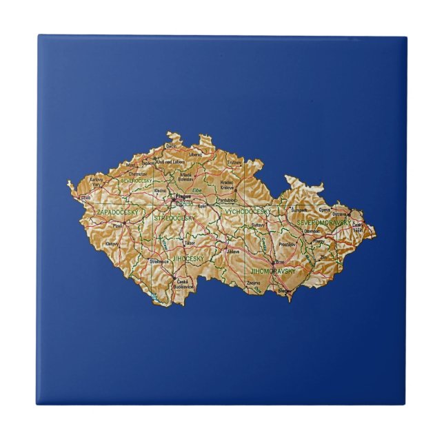 Czechia Map Tile (Front)