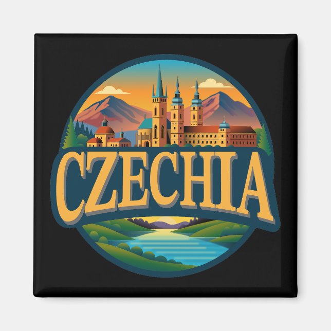 Czechia Republic Europe Magnet (Front)